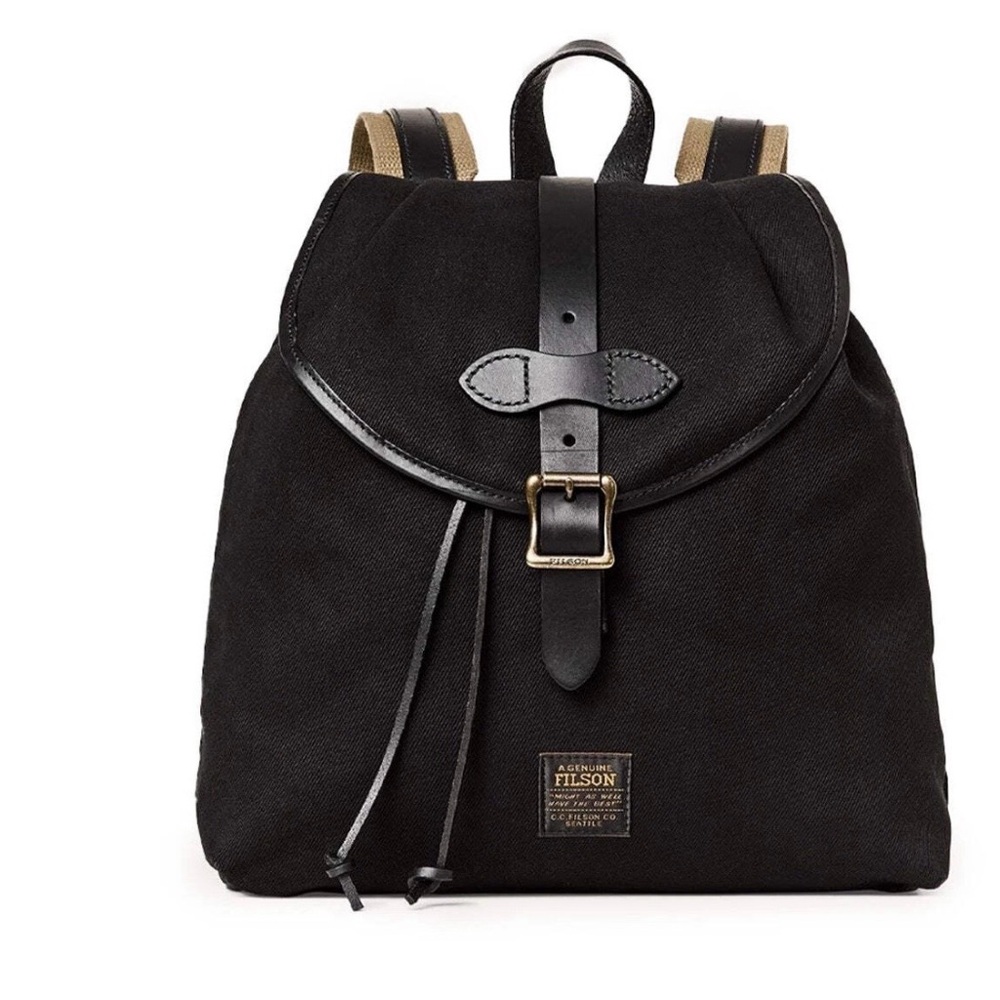 Filson Classic Black Backpack drawstring $506 - image 1